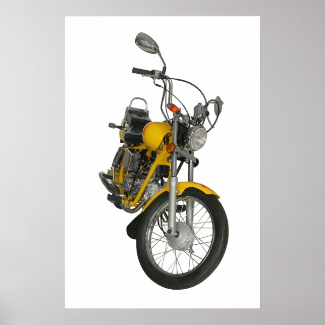 Yellow motorbike poster (Front)