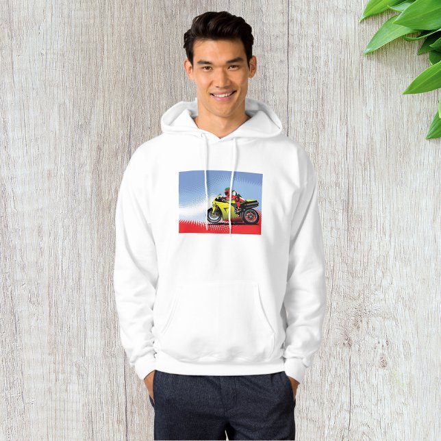 Yellow Motorcycle Mens Hoodie (Creator Uploaded)