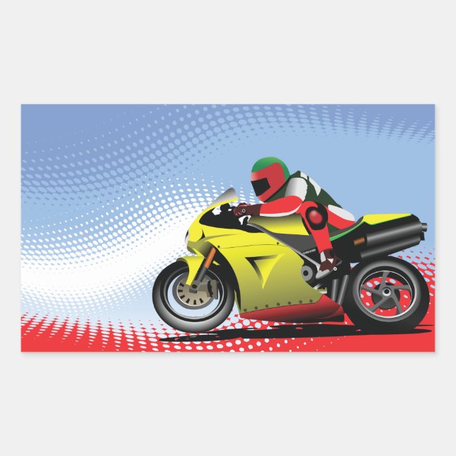 Yellow Motorcycle Stickers (Front)