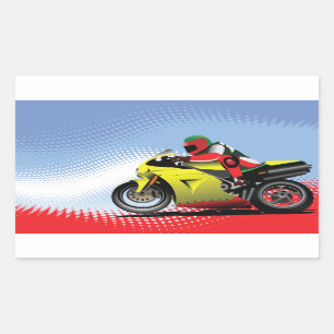 Yellow Motorcycle Stickers