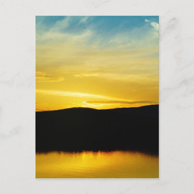 Yellow Mt Lake Sunset Postcard (Front)