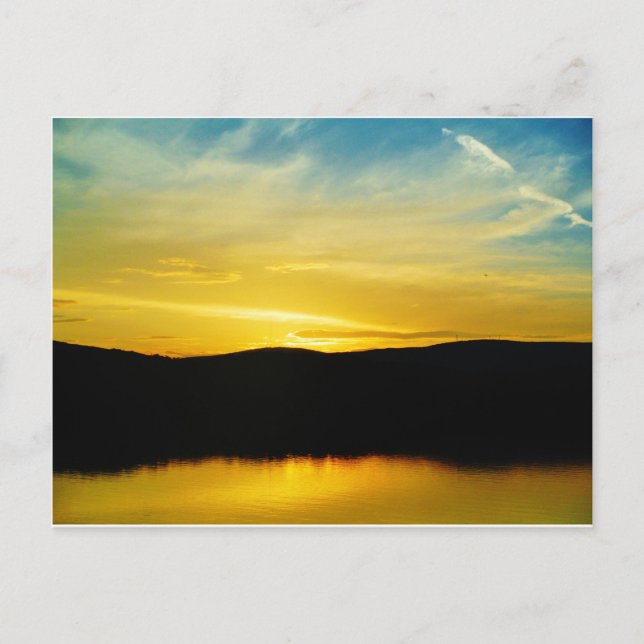 Yellow Mt Lake Sunset Postcard (Front)