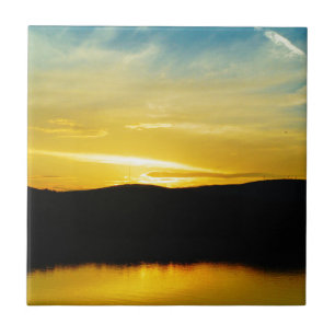 Yellow Mt Lake Sunset Tile
