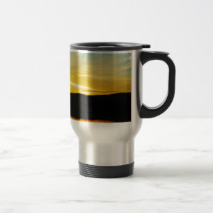 Yellow Mt Lake Sunset Travel Mug