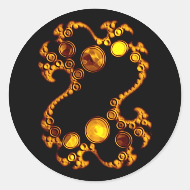 Yellow Mudpots Classic Round Sticker (Front)