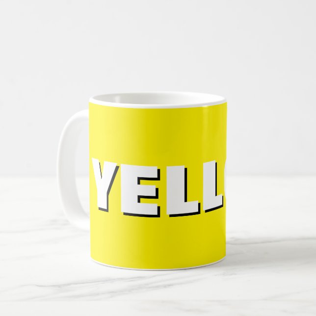 YELLOW Mug – Sunshine in Ceramic | We Are All Mugs (Front Left)