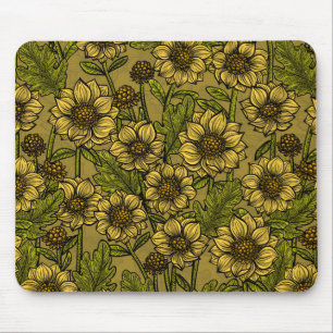 Yellow Mums Mouse Mat