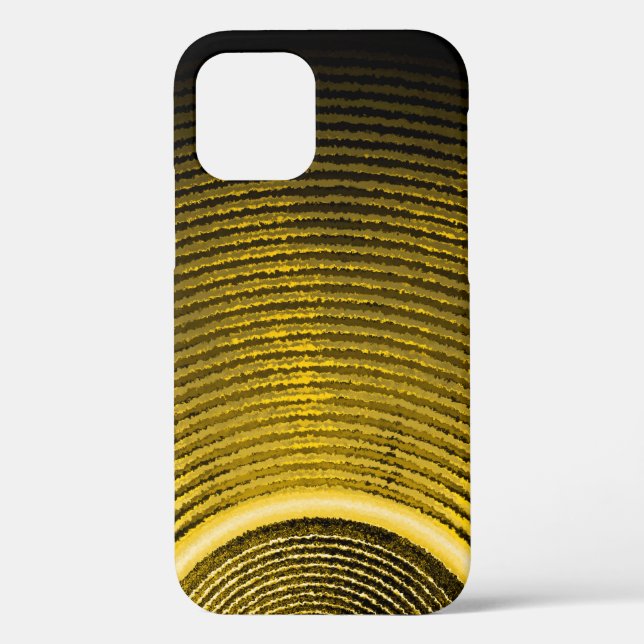 Yellow music speaker and sound waves Case-Mate iPh iPhone Case (Back)