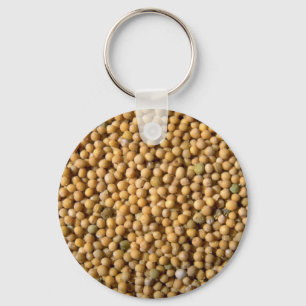 Yellow mustard seeds key ring