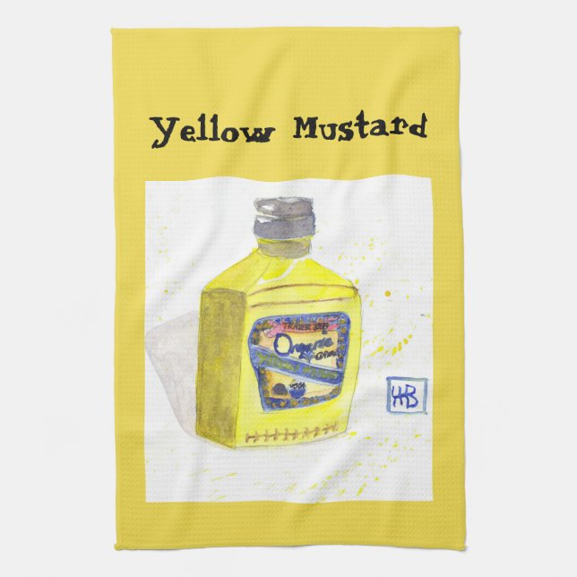 Yellow Mustard Tea Towel (Vertical)