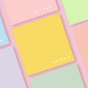 Yellow Name Sticky Post-it Notes