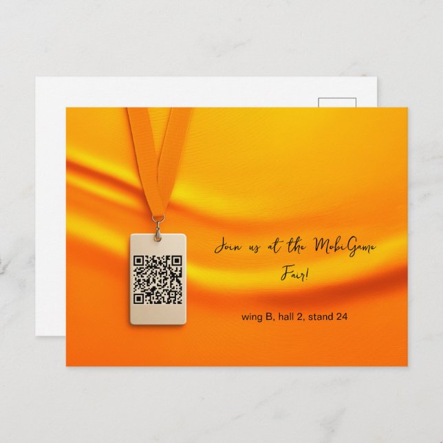 Yellow Name Tag Fair Postcard (Front/Back)