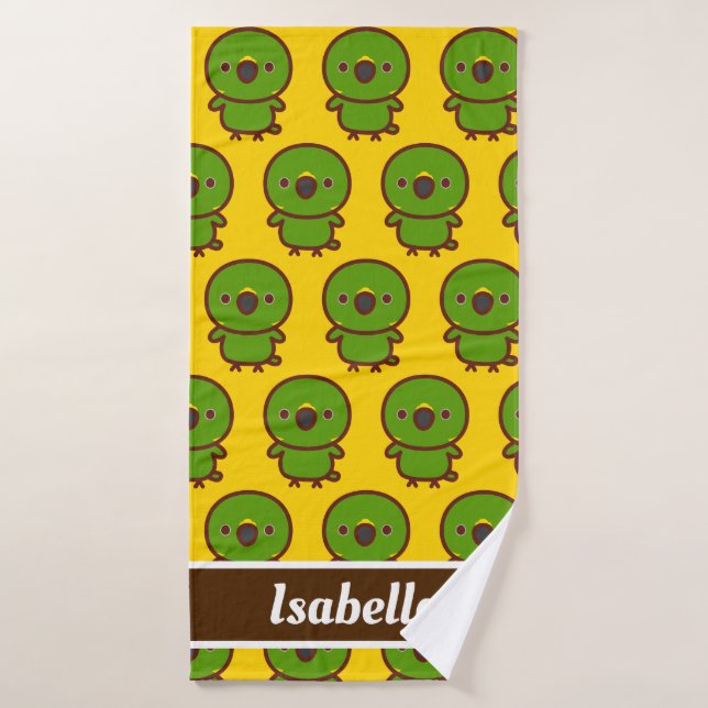 Yellow-naped amazon bath towel (Bath Towel)