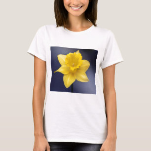 Yellow Narcissus Flower Floral watercolor paint T-Shirt