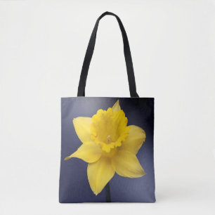 Yellow Narcissus Flower Floral watercolor paint Tote Bag