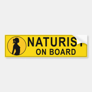 Yellow, Naturist on Board Bumper Sticker