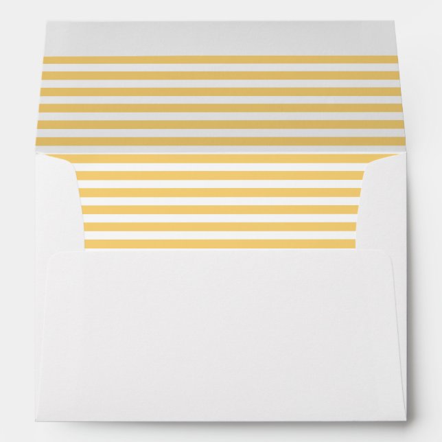 Yellow Nautical Stripes Envelopes (Back (Bottom))