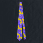 Yellow Navy Blue Floral Rose Classy Gift Favor Tie<br><div class="desc">Designed with cool yellow blue floral patterns that makes a great gift or party favor for birthdays,  weddings,  wedding anniversary or any events or celebrations!</div>