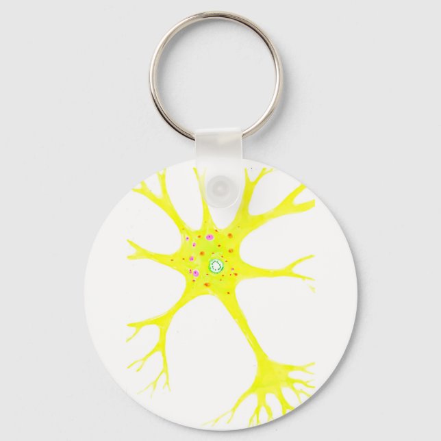 Yellow neuron key ring (Front)