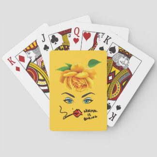Yellow Normal Is Boring Bicycle Playing Cards