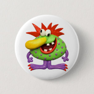 Yellow Nose Monster 6 Cm Round Badge