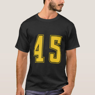 Yellow Number 45 Team Junior Sports Numbered Unifo T-Shirt