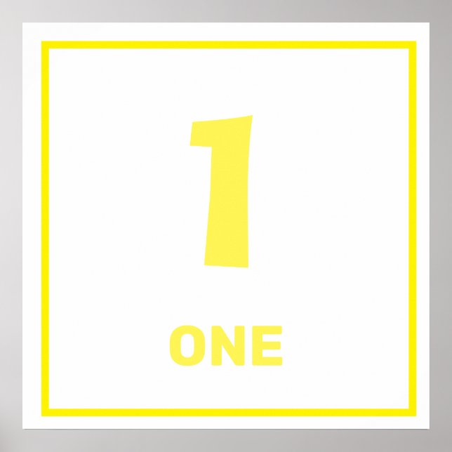 Yellow number one Poster (Front)