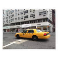 Yellow NYC Chequered Taxi Cab New York City NY