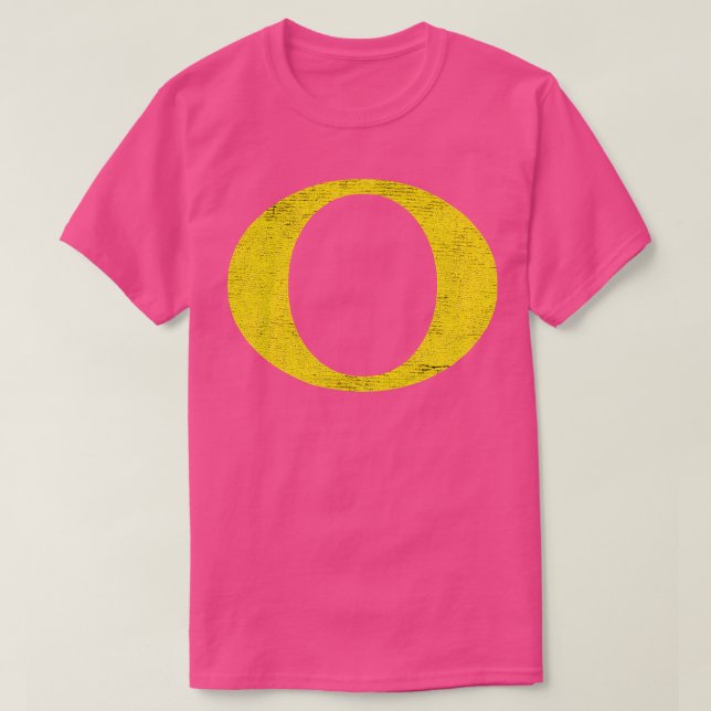 Yellow O Oregon T-Shirt (Design Front)