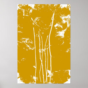 Yellow Ochre Branches Poster