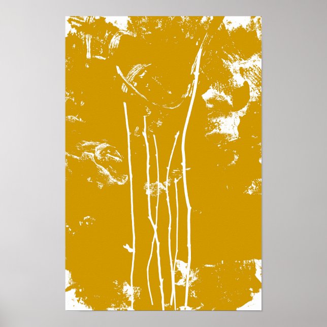 Yellow Ochre Branches Poster (Front)