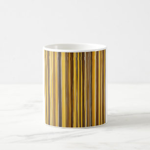 Yellow, Ochre, Brown stripes Coffee Mug