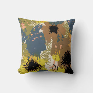 Yellow Ochre Florals Cushion