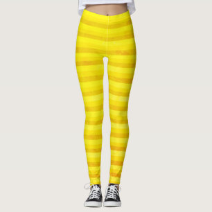 Yellow & Ochre Stripes leggings