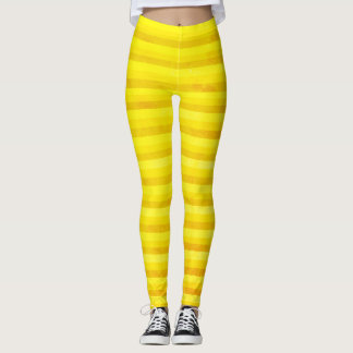 Yellow & Ochre  Stripes leggings