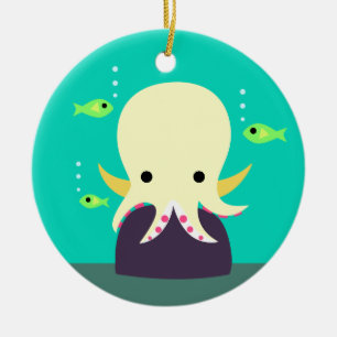 Yellow Octopus Ornament