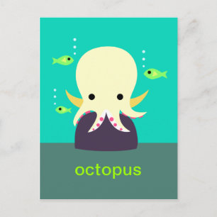 Yellow Octopus Postcard