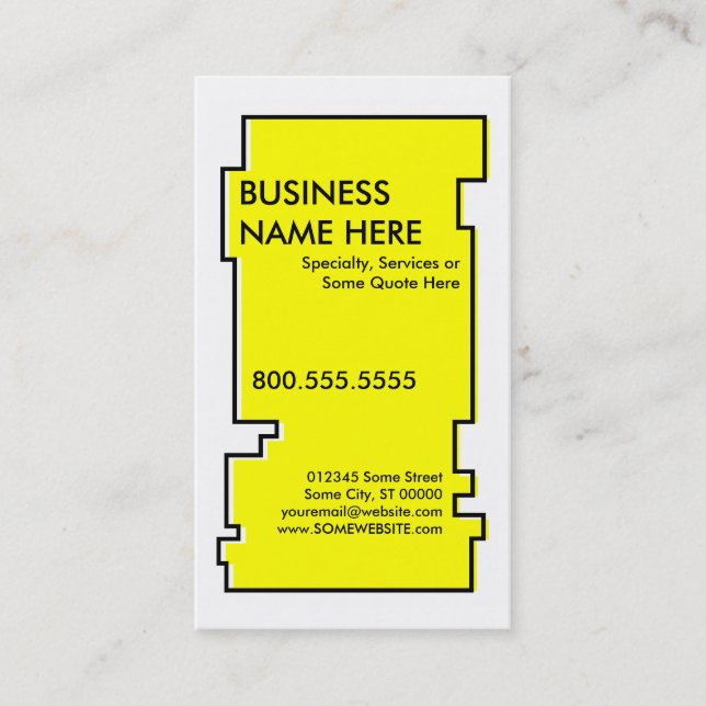 yellow oddRex Business Card (Front)