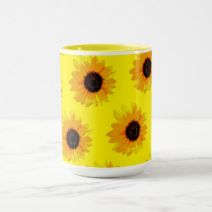 Yellow Oil Painted Sunflowers, Mug