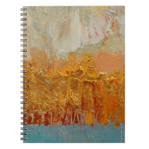 Yellow oil painting on canvas. Original abstract a Notebook