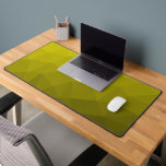 Yellow ombre gradient geometric mesh pattern desk mat<br><div class="desc">Unique cool desk mat for her office,  room,  work,  gaming room.. 
Triangle geometric mesh with light to dark yellow ombre gradient.</div>