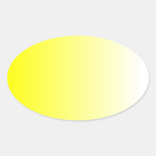 Yellow Ombre Oval Sticker