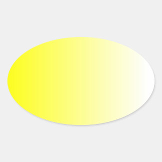 Yellow Ombre Oval Sticker