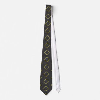 Yellow on black diamonds tie