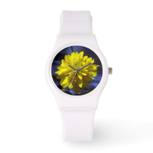 Yellow on blue watch