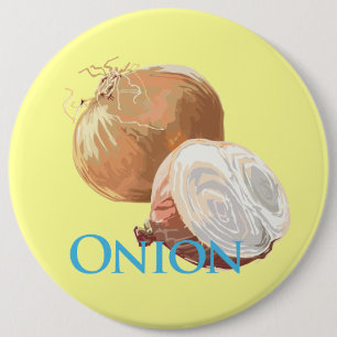 Yellow Onion 6 Cm Round Badge