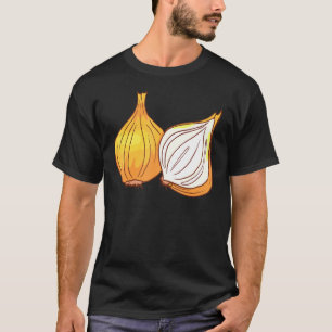 Yellow Onion Vegetables Food Vegan Vegetarian T-Shirt