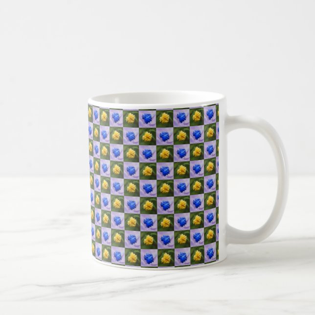 yellow or blue coffee mug (Right)