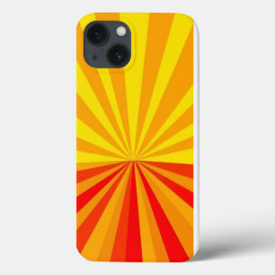 Yellow, Orange, and Red Rays Pattern Mobile iPhone 13 Case