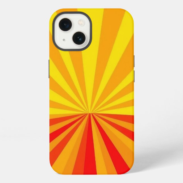 Yellow, Orange, and Red Rays Pattern Mobile  iPhone Case (Back)